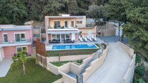 Louloudi Hills Villa 1 and Villa 2 Pool Garden Terrace Holiday Homes Rhodes