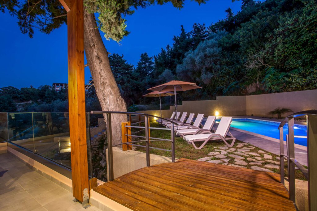 Louloudi Hills Villa 2 Garden Pool Night Holiday Homes Rhodes